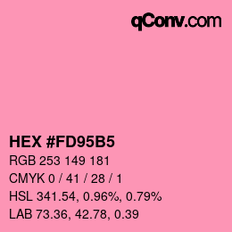 颜色代码: HEX #FD95B5 | qconv.com