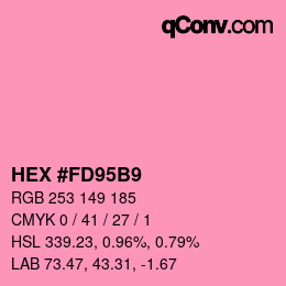 カラーコード: HEX #FD95B9 | qconv.com