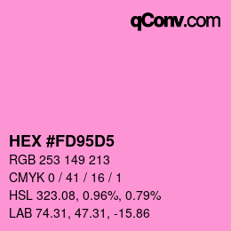 カラーコード: HEX #FD95D5 | qconv.com