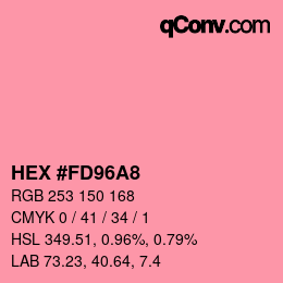 Color code: HEX #FD96A8 | qconv.com