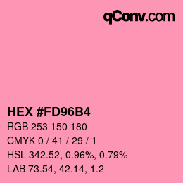 Color code: HEX #FD96B4 | qconv.com