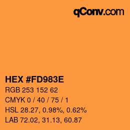 カラーコード: HEX #FD983E | qconv.com