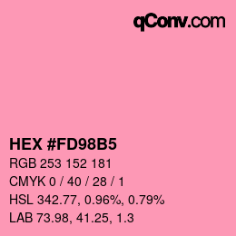 Color code: HEX #FD98B5 | qconv.com