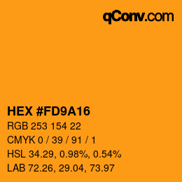 Color code: HEX #FD9A16 | qconv.com