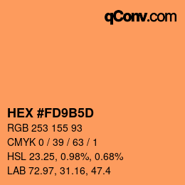 颜色代码: HEX #FD9B5D | qconv.com