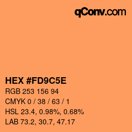 Código de color: HEX #FD9C5E | qconv.com