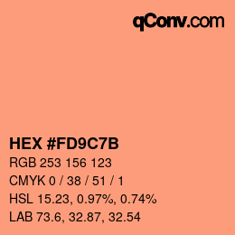 Color code: HEX #FD9C7B | qconv.com
