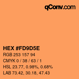 Color code: HEX #FD9D5E | qconv.com