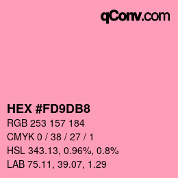 カラーコード: HEX #FD9DB8 | qconv.com