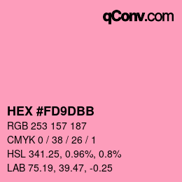 颜色代码: HEX #FD9DBB | qconv.com