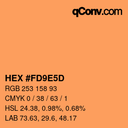 颜色代码: HEX #FD9E5D | qconv.com
