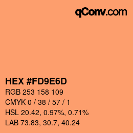 カラーコード: HEX #FD9E6D | qconv.com