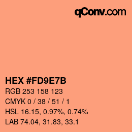 カラーコード: HEX #FD9E7B | qconv.com
