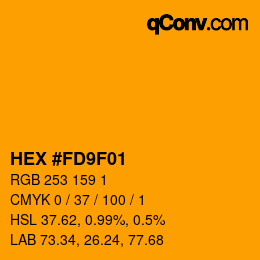 Color code: HEX #FD9F01 | qconv.com