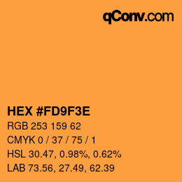 カラーコード: HEX #FD9F3E | qconv.com