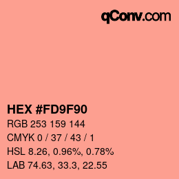 カラーコード: HEX #FD9F90 | qconv.com