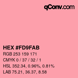 カラーコード: HEX #FD9FAB | qconv.com