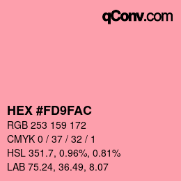 カラーコード: HEX #FD9FAC | qconv.com
