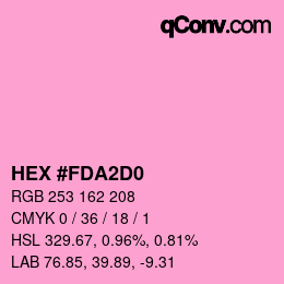 カラーコード: HEX #FDA2D0 | qconv.com