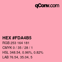 Color code: HEX #FDA4B5 | qconv.com