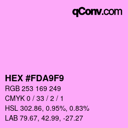 カラーコード: HEX #FDA9F9 | qconv.com