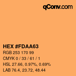 Color code: HEX #FDAA63 | qconv.com