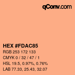 Color code: HEX #FDAC85 | qconv.com