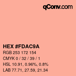 Color code: HEX #FDAC9A | qconv.com