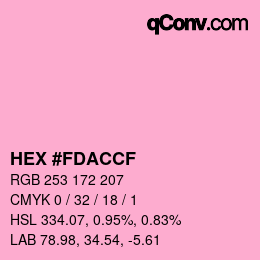 Color code: HEX #FDACCF | qconv.com
