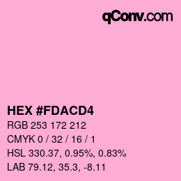 Color code: HEX #FDACD4 | qconv.com