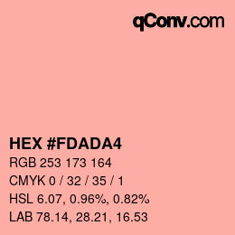 Color code: HEX #FDADA4 | qconv.com