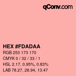 Color code: HEX #FDADAA | qconv.com