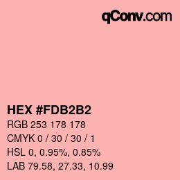 Color code: HEX #FDB2B2 | qconv.com
