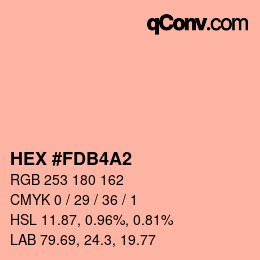 Color code: HEX #FDB4A2 | qconv.com