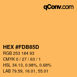 カラーコード: HEX #FDB85D | qconv.com