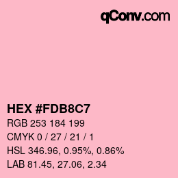 Color code: HEX #FDB8C7 | qconv.com