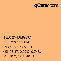 Color code: HEX #FDB97C | qconv.com