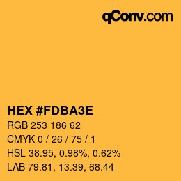 カラーコード: HEX #FDBA3E | qconv.com