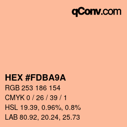 Color code: HEX #FDBA9A | qconv.com