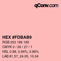 Color code: HEX #FDBAB9 | qconv.com