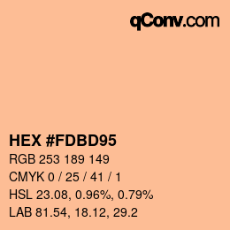 颜色代码: HEX #FDBD95 | qconv.com