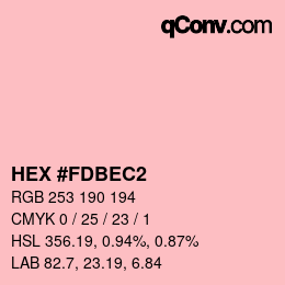 Color code: HEX #FDBEC2 | qconv.com