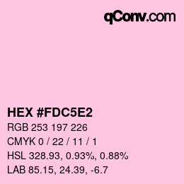 颜色代码: HEX #FDC5E2 | qconv.com