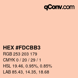 Color code: HEX #FDCBB3 | qconv.com