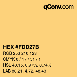 カラーコード: HEX #FDD27B | qconv.com