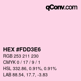Color code: HEX #FDD3E6 | qconv.com