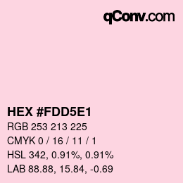 Color code: HEX #FDD5E1 | qconv.com