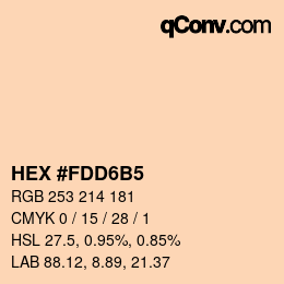 颜色代码: HEX #FDD6B5 | qconv.com