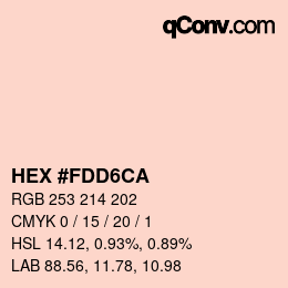 Color code: HEX #FDD6CA | qconv.com