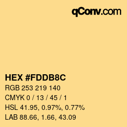 Color code: HEX #FDDB8C | qconv.com